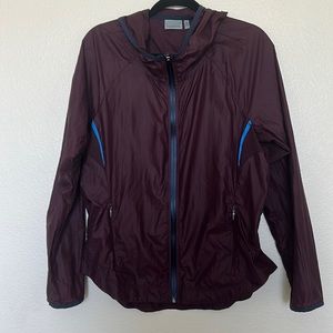 Athleta Stowe 2.0 Burgundy Maroon Lightweight windbreaker Jacket Women’s Large
